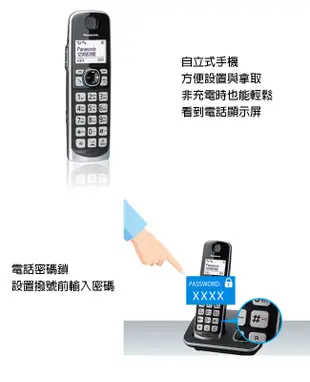 【贈雲端監控小護衛】國際牌 Panasonic KX-TGE613 TW 中文大字鍵三話機無線電話 (9折)