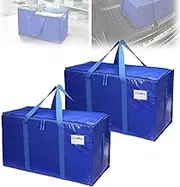 Extra Large 24 Gallon Storage Bags – Durable Moving Totes with Reinforced Zippers & Handles, Space-Saving Alternative to Boxes(2 pcs)