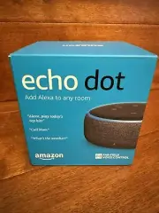 Amazon Echo Dot 3rd Generation Smart Speaker Charcoal With Alexa & Power Adapter