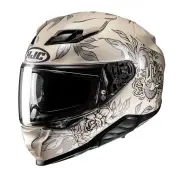 F71 Eliz Black Silver Beige Full Face Helmet
