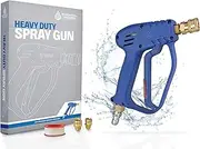 Short Pressure Washer Gun | Stubby with M22 Adaptors - Perfect Power Replacement Compatible Foam Cannon Handle ESSENTIAL WASHER Blue