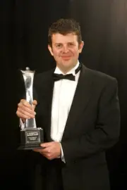 Mark Higgins backstage with the National Rally Driver Award 2007 WRC Old Photo