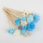 19x Blue Flower Rattan Reed No Fire Aroma Diffuser Refill Stick Home Fragrances