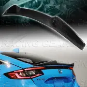 V-STYLE CARBON FIBER REAR TRUNK SPOILER WING FIT 22-25 HONDA CIVIC 5DR HATCHBACK (for: Honda)