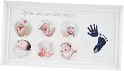 ULDIGI 1pc Hand and Foot Inkpad Photo Frame Footprint Hands Handprint Keepsake Newborn Feet Prints Photo Frame Boy Foot Paw Wood-based Panel White