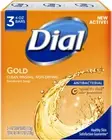 Antibacterial Deodorant Bar Soap, Advanced Clean, Gold, 4 Oz, 3 Bars