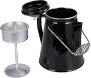 harayaa Coffee Percolator Enamel Stylish Water Pitcher Classic Teapot Camping Coffee Pot for Picnic Hiking Campsite Trips Gatherings