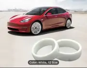 Tesla NFC Smart Key Ring For Tesla 3 / Y, 2019-2024, White Ceramic, Size 12 ...
