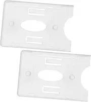 OSOLADY 2pcs Car Driving License Card Holder with Strong Suction Cup for Windshield Plastic Permit and Parking Tag Holder Easy Installation for Various Car Permits and Parking