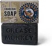 Bali Soap - Grease Monkey Charcoal Natural Soap, Men's Soap Bar, Scented, Fancy, Exfoliating - Mechanic, Dad Soap Gift, Clean Dirty Grease Hands - Pack of 1, 200g