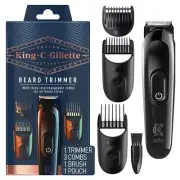 King C. Gillette Cordless Beard Trimmer for Men, Kit includes 1 Trimmer, 3 In...