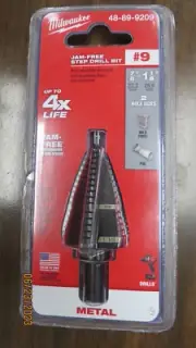 MILWAUKEE 48-89-9209 JAM-FREE #9 STEP DRILL BIT 7/8" - 1-1/8"