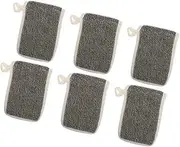 EXQUIMEUBLE 6Pcs Exfoliating Mesh Soap Bags Linen Foaming Storage Pouches for Handmade Soap Travel Friendly Quick Drying Skin Cleansing and Lathering for Bath and Shower