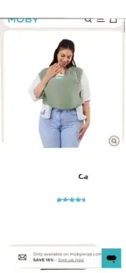 Moby Wrap Classic Baby Carrier for Newborns & Infants - Adjustable - Pear