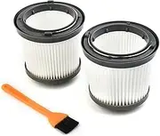 2pcs Filters for Black&Decker DustBuster PVF110, PHV1210, PV1020L, PD11420L, PHV1810, 1820LF/G Vacuum Cleaner, with 1 Clean Brush
