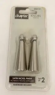 NEW Chapter Knobs Satin Nickel Finish SET OF 2 KNOBS #200151 Silver SMY16