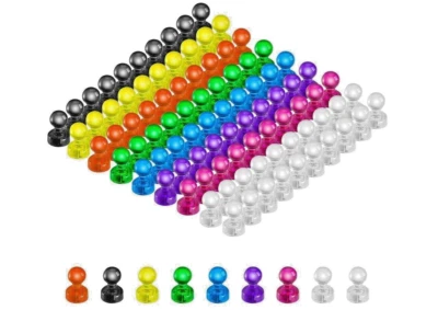 90 PCS Colorful Push Pin Magnets, Office Magnets,8 Assorted Color Strong Magnet