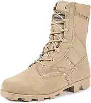 [WIDEWAY] Men's Military Jungle Combat Boots 8 Inch Lightweight Motorcycle Tactical Boots Police Army Boots