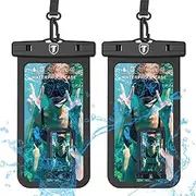 Universal Waterproof Case, 2-Pack Tekcoo IPX8 Waterproof Phone Black Pouch Dry Bag Compatible iPhone 11 Pro/Xs Max//XR/X, Galaxy S10/S10+/S10e/S9/Note 10,10+,9, Moto G7,Pixel 3A & Phones Up to 6.5"