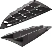 Side Rear Window Louvers Shield Cover Compatible for Hyundai Genesis Coupe 2010-2016 in GT Style - Pair