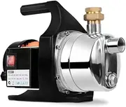Giantz Water Pump, 1500W 240V Electric High Pressure Garden Pumps Controller Irrigation for Pool Pond Tank Home Farm, Portable Automatic Switch Anti-rust Stainless Steel Body Black