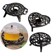 Heavy Duty Cast Iron Teapot Warmer Kettle Heating Holder Base Graceful Retro