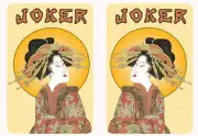 Mah Jongg Jong Mahjong 10 Joker Stickers Geisha - Set #812a ** Free Shipping **