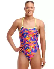 Funkita Summer Swirl Strapped In Swimsuit - Multi