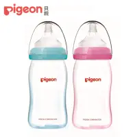 在飛比找momo購物網優惠-【Pigeon 貝親】矽膠護層寬口母乳實感玻璃奶瓶160ml