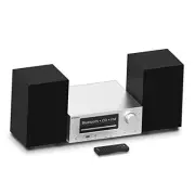 100W Bluetooth Stereo Shelf System, CD Player, FM Radio, Backlit LCD Display,