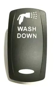 Carling Wash Down White Lighted Rocker Switch Cover Black