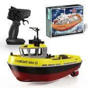 RC Boat, 1/72 RC Tugboat for Pools and Lakes, 2.4Ghz High-Speed Remote Contro...