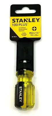 NEW Stanley 100 Plus Stubby Screwdriver PH2 x 1-1/2" 64-105-A ~ Free Shipping