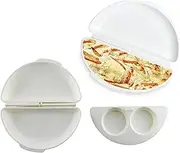 Paifeancodill Microwave Egg Omelette Pan Maker Microwavable Cooker, High-Heat Resistant Egg Poacher Cooker for Microwave, 2 Cavity Egg Poacher Set, Plastic Quick Egg Maker, Egg Poacher for Sandwiches