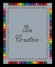 Colored Pencils Border Cross-stitch, DIY Kit