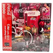 Coca-Cola Jigsaw Puzzle 2000 Piece By Springbok 34x42 Vtg Ad Collage