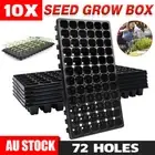 10 Pack 72 Cell Seedling Starter Tray Propagation Nursery Grow Box for Planting