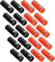 20PCS 4mm Banana Jack Connector Including 10 Black 10 Red Banana Female Socket Bullet Connector Adapter for Mounting Speaker Cable