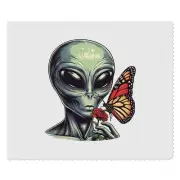 2 x 'Alien With Butterfly' Lens Cleaning Cloths (LC00029456)