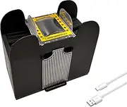 Triplgoat 6 Decks Automatic Card Shuffler Electric Heavy Duty-USB-C/Battery Powered, Rechargeable, Fast & Quiet Shuffler for Poker, Casino Games (Supports All Standard Cards)
