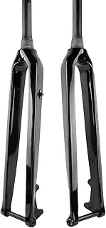 Gloss Black/Cone,29", Gravel Carbon Mountain Bike Rigid Fork 26'' 27.5'' 29'' Rigid Fork Disc Brake 15X100mm Thru Axle Front Fork 1-1/2'' Straight/Cone Steerer Tube Threadless