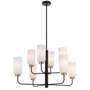 Sepring 8 Lights Pendant Lights Black Metal - SEBRING PE8-BKO