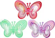 ANDRESLAD 3Pcs Butterfly Shape Bird Deterrent Windmill Devices Outdoor Garden Decor for Bird Scaring Patios Yards Lawns and Orchards