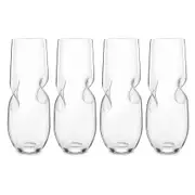 4pc Final Touch Conundrum Bubbles 300ml Sparkling/Champagne Glass Stemless Clear
