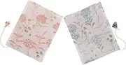 MINAOLULUS 2pcs Handmade Dandelion Satin Fabric Book Covers Hardcover Protector for Notebooks Journals Files Unique Design to Safeguard Against Wear and Tear