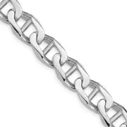 Solid 14K White Gold 9 inch 10.3mm Hand Polished Fancy Anchor Link with Fancy Lobster Clasp Bracelet