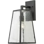 Decovio 14216-MB1 Logan Outdoor Wall Light Matte Black with Clear