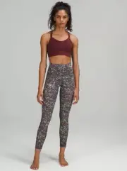 Lululemon Wunder Under HR Tight 25" Full-On Luxtreme Size 2 Floral Print NWT