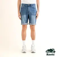 在飛比找momo購物網優惠-【Roots】Roots 男裝- 中腰牛仔短褲(藍色)
