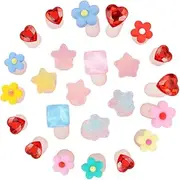 Ipetboom Silicone Toe Separators Set 24 Pcs Flower Toe Separators for Pedicure Nail Supplies for Nail Polish